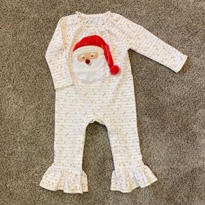 Mud pie Santa romper